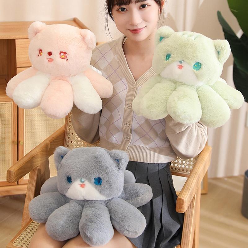 Niedliches Jellycat Katze Plüschtier Weiches Stoffkissen Oktopus Puppe Heimdeko Kindergeschenk