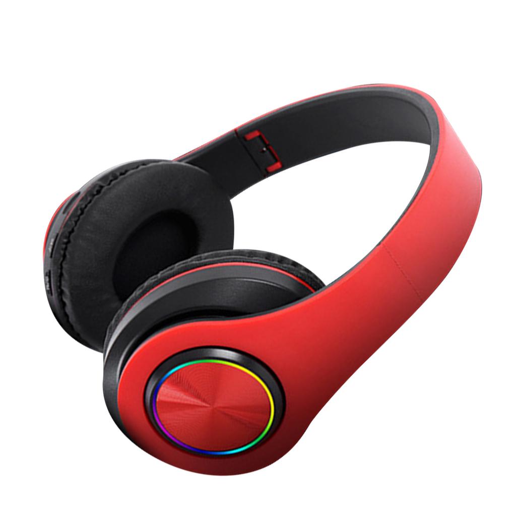 Bluetooth Headset with RGB Light Deep Bass Noise Reduction Comfortable Waterproof Foldable Wireless Gaming Headset