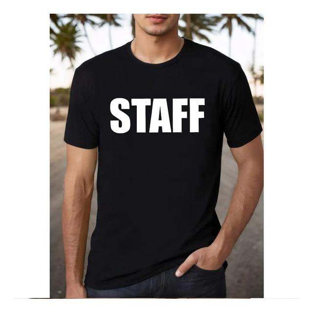 Unisex Short-Sleeve T-Shirt with Staff Print S