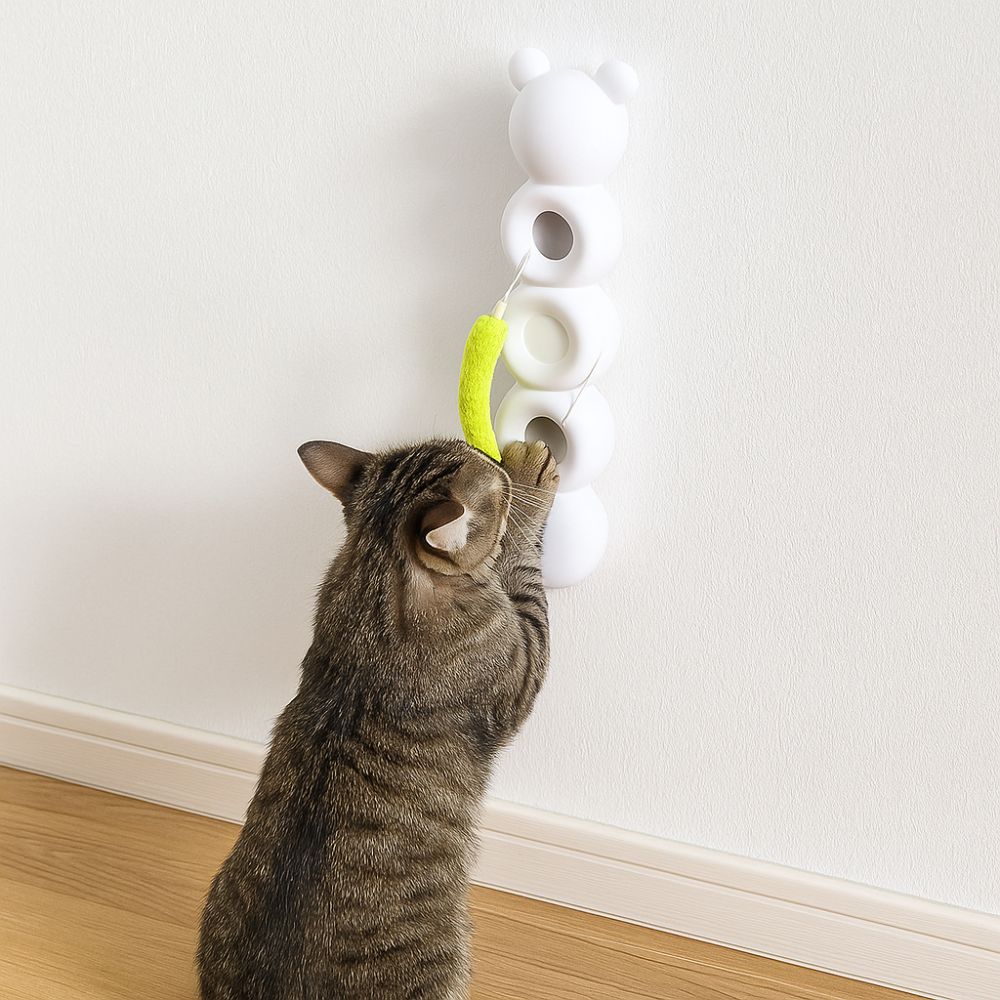 Scratch Resistant Interactive Cat Toy with Tail Teasing Cat Toy  Self Happy