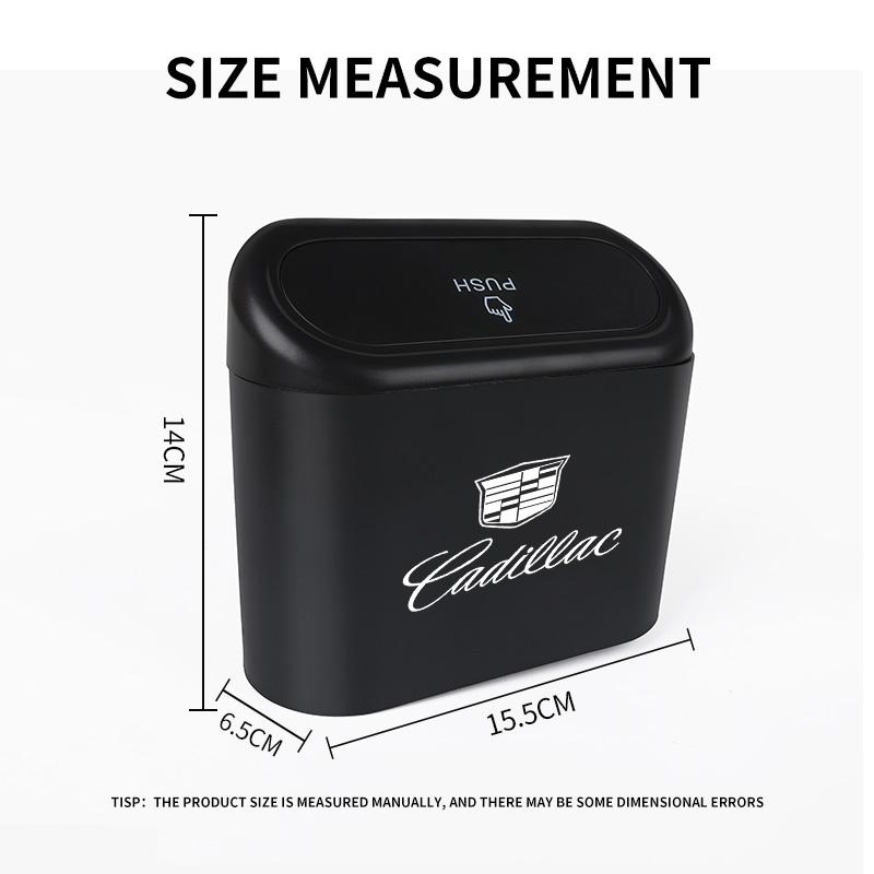 Car ABS Square Pressing Trash Bin for Cadillac CT5 STS XLR CT4 GT4 SLS SLR XT6 Escalade XT4 XT5 SRX XTS ELR BLS Accessories