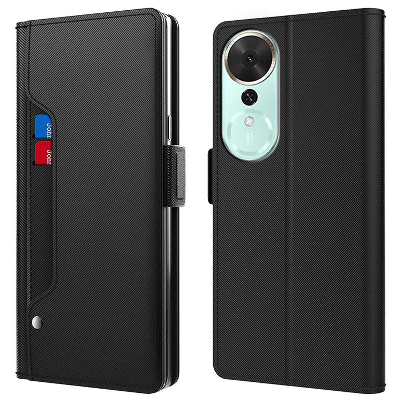 For Honor Play 70 Plus 5G Case Stand PU Leather Phone Cover Card Holder Mirror