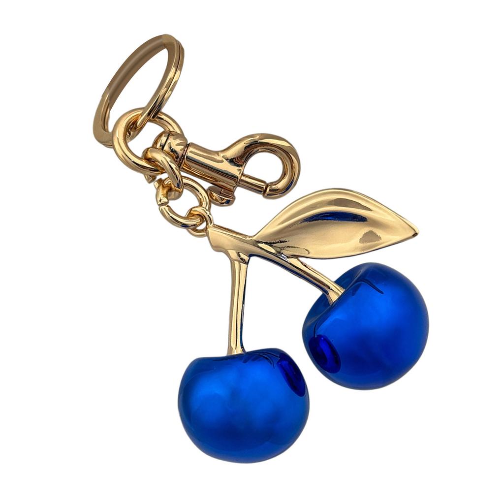 Stylish Blue Cherry Key Rings Unique Designs Hanging Ornament for Handbags and Keys Present for Fashion Lovers