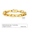 Hip Hop Trendy Punk Vintage Handmade Link Chain 316L Pvd Waterproof Stainless Steel Fashion Jewelry Bracelet for Men