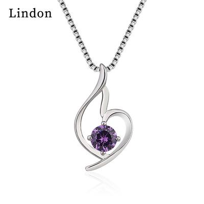Lindon Damen-Halskette mit Anhänger, Kupferlegierung, Zirkon, modisches Geschenk