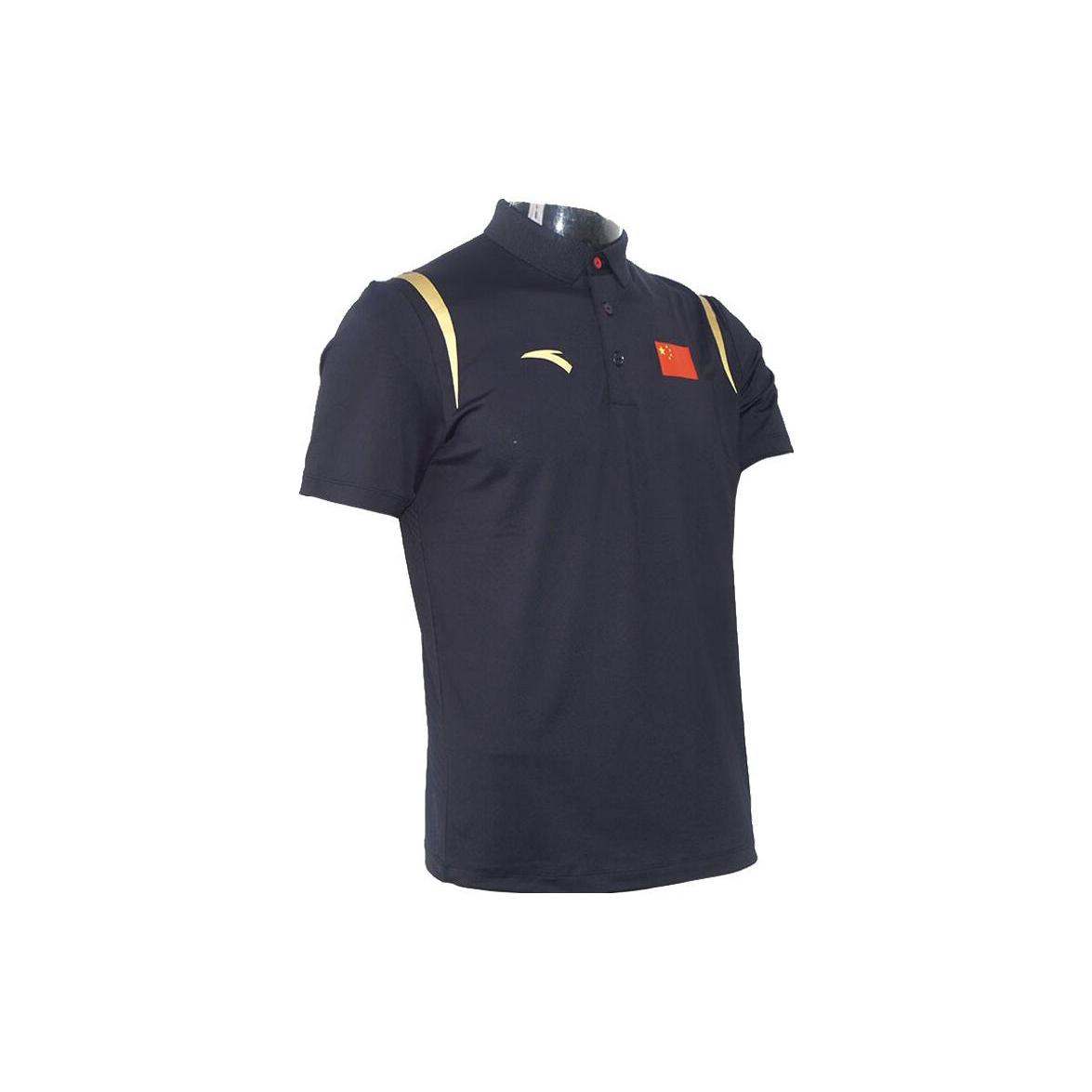 ANTA T Shirts Men s Blue Polo Collar Moderate Straight Fit 452220104-3 M