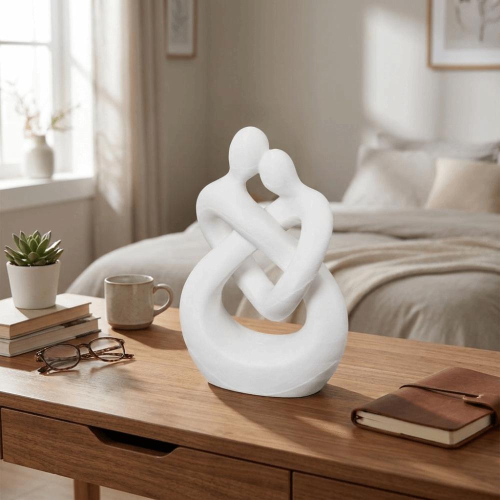 Romantic 3D Printed Figure Abstract Design Kiss of Love Figurine Wedding Decoration