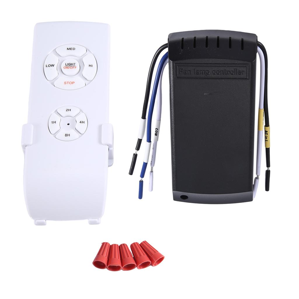 DSAO Universal Ceiling Fan Lamp Remote Control Kit AC 110V Timing Setting Switch Adjuste Wind Speed Transmitter Receiver
