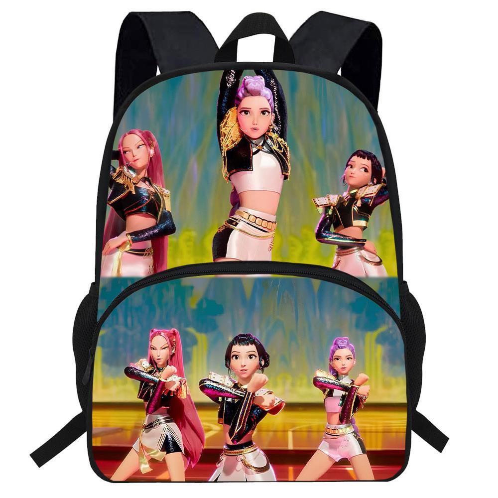 Hunters Demon Kpop Cartoon School Backpack Durable Material Anti Shock Students