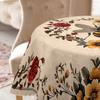 Tovaglia Floreale Vintage a Tema Api, con Rose Eleganti e Delicate e Altri Fiori, Stampe di Api Realistiche, Bordi Goffrati, Impermeabile, Antirughe
