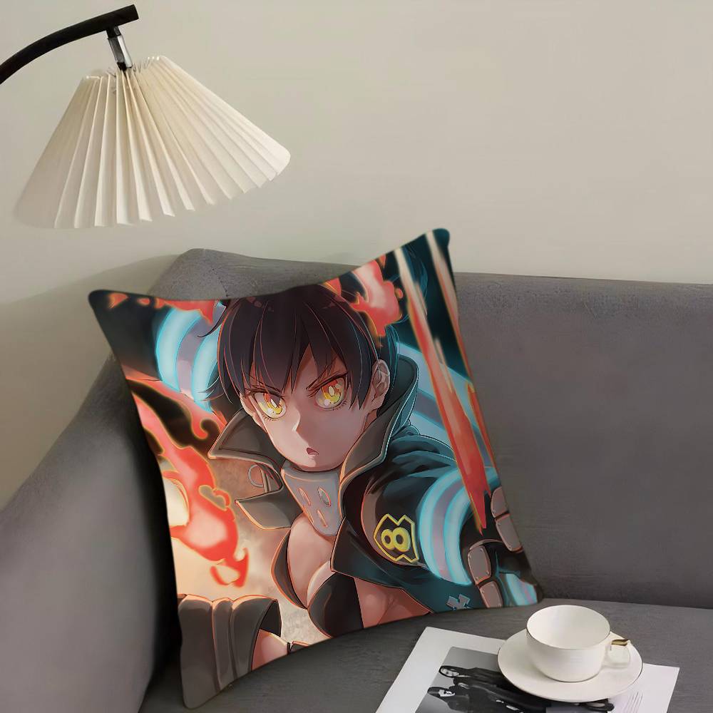 F-Fire F-Force Cartoon Animation Personalized Pillow Cover Kids Bedroom Wild Party Decor Pillowcase Kid Birthday Shower Gift