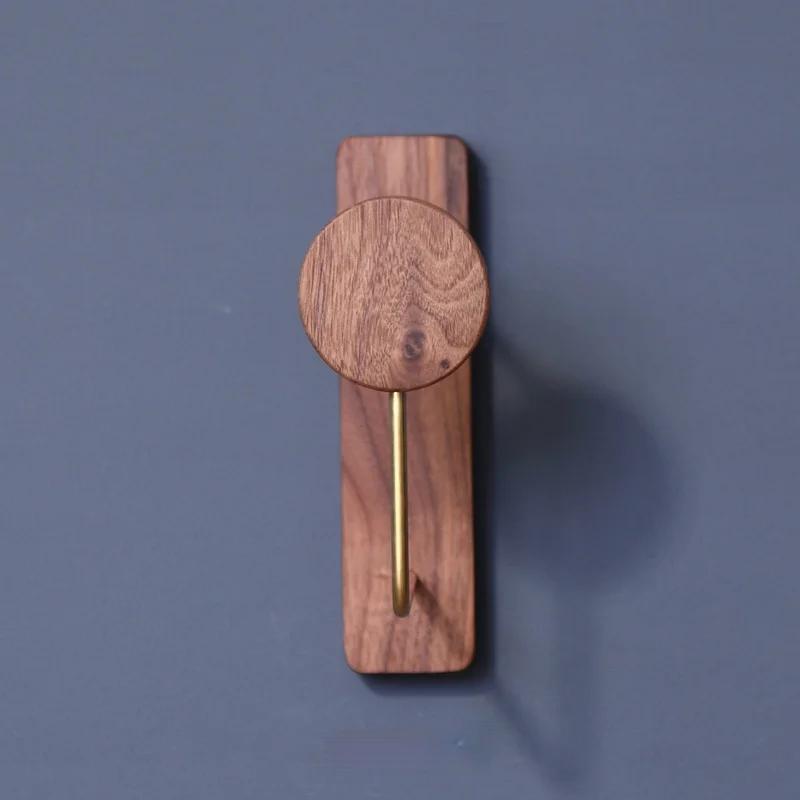 Black Walnut Hanger Wall Hanging Hanger Storage Rack Bedroom Brass Hanger Household Simple Storage Rack Hanging Clothes Rack
