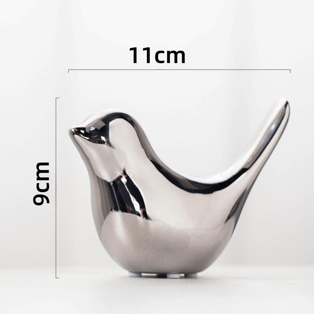 Black White Bird Sculpture Nordic Style Animal Statue Ornaments Bird Ceramic Figurines  Home Decor