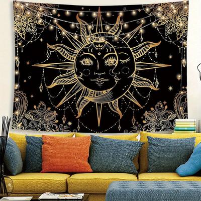 1pcs Hippie Sun and Moon Bohemian Tapestry Beautiful and Cute Suitable for Bedroom and Living Room Decoration Sun Home Decor