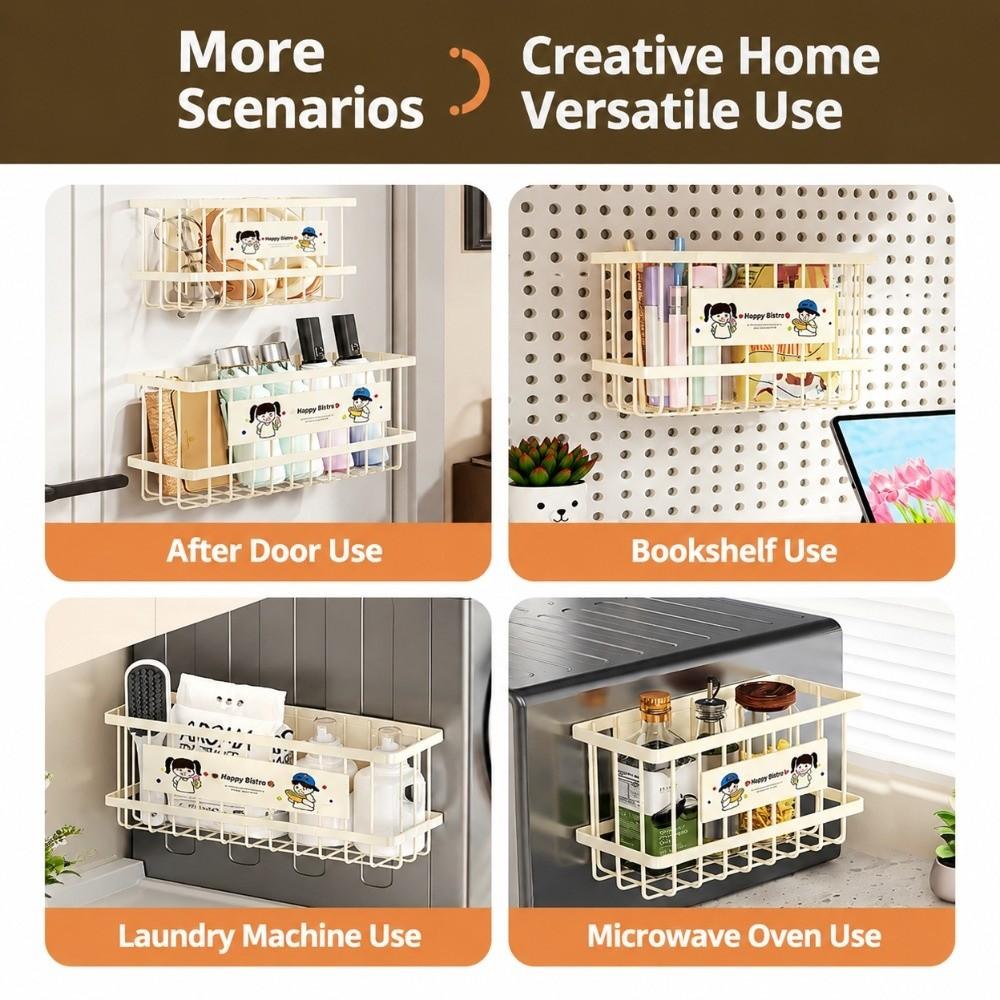 Metal Fridge Storage Box Household Refrigerator Shelf Durable Storage Rack