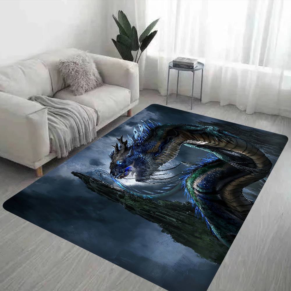 Chinese Dragon Gaming Accessories Floor Mat Rectangle Anti-slip Home Soft Badmat Front Door Indoor Outdoor Mat Welcome Doormat