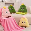 Christmas Tree Plush Pillow Blanket Cartoon Tree Shape Throw Pillow Stuffed Plushie Hugging Cushion Sofa Bedroom Living Room Decoration