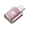 USB To Type-C Adapter LED Light OTG Micro TypeC Female Adapters Connector For Volkswagen VW Golf Amarok T5 Phaeton Teramont ID3