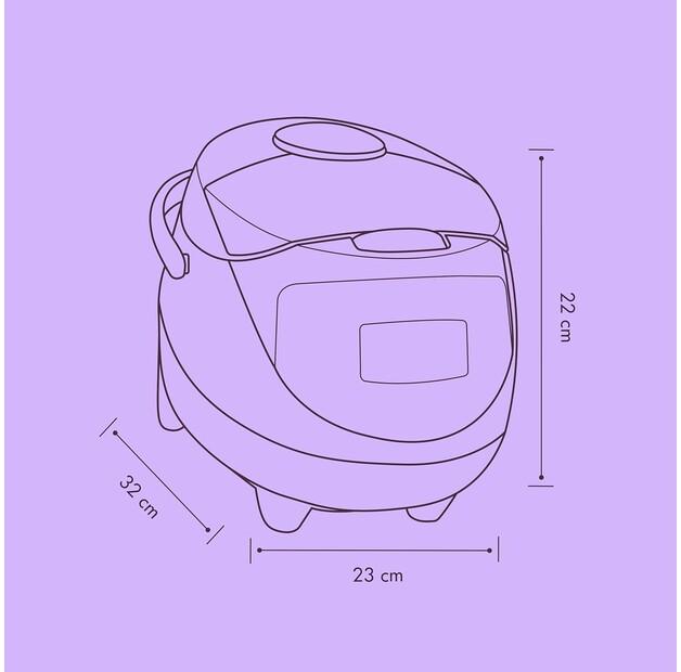 Рисоварка Reishunger Digitaler Mini, мятная (542-MDRK-M)