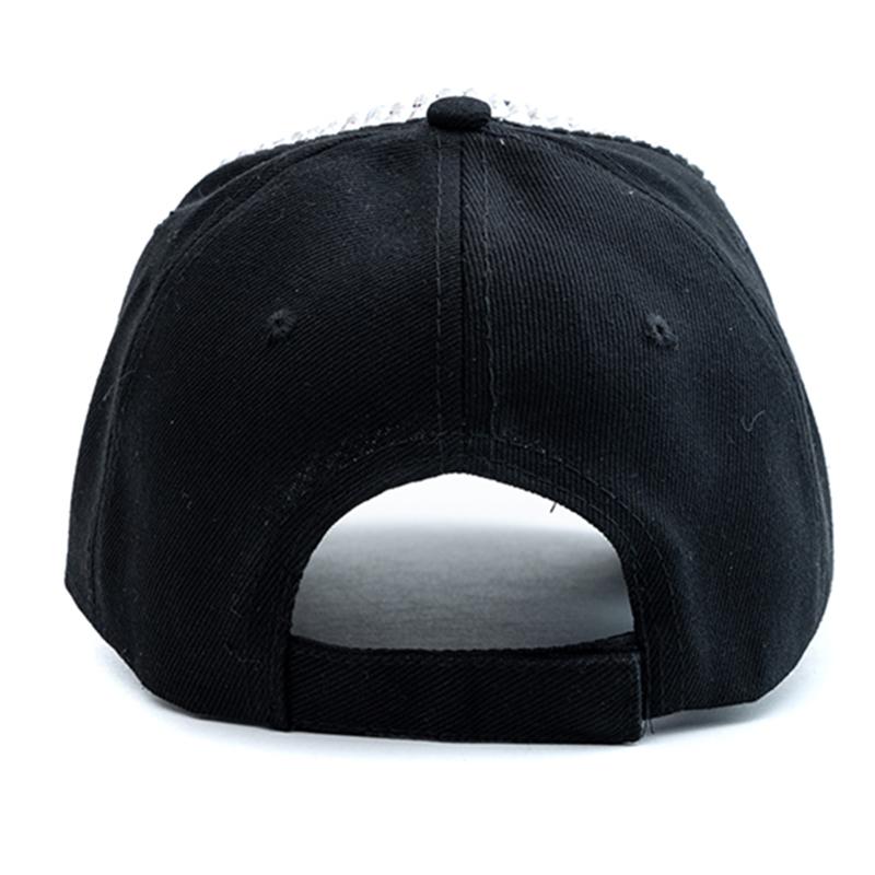 Nueva gorra con incrustaciones de diamantes para mujer, gorra de béisbol sencilla y sencilla, ajustable, informal, ropa de calle para exteriores, sombrero de moda