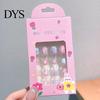 Nail Art Patch 24Pcs Kids Fake Kawaii Fun Designs For Children Stickers Set Creative DIY Kit for Decorations Easy-to-apply Nails