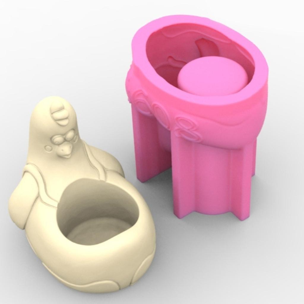 Niedliche Henne-Stifthalter-Silikonformen, Tischornamentform, Gipsherstellung, Sukkulenten-Pflanzgefäßform, DIY-Handwerk, Heimdekoration