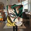 My Hero Academia Izuku Pattern Flannel Blanket, High Quality Comfortable for All Seasons, Home Decor, Warmth and Comfort, Perfect for Gifts.
