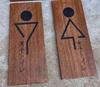 Individuelles Japanisches Restaurant Hotel Holztür Herren und Damen Waschraum Toilettenschild Retro Schild Schild Plakette