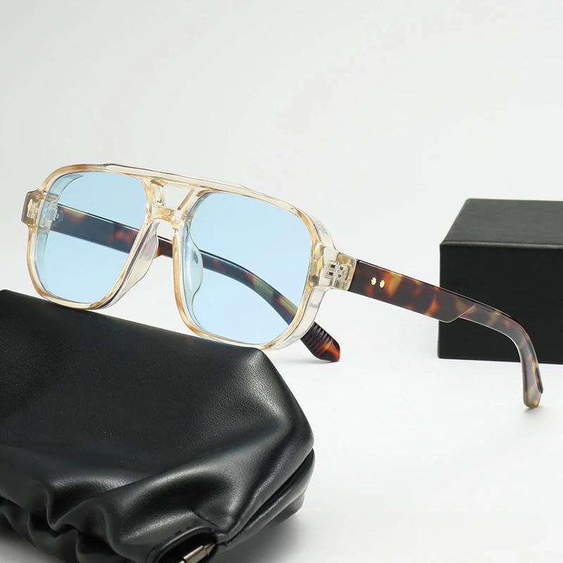 

Trendy Vintage Retro Double Bridge Women s Sunglasses Leopard Sun Eyeglasses Outdoor Uses Street Wear Shades for Men Shades UV400 Glasses lentes