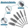 6/8/10/12/14Pcs 8-19Mm Stainless Steel Pipe Cleaning Brush 1/4 Hexagonal Wire Brush For Electric Drill Cleaning Tool