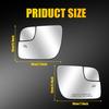 Driver Passenger Side Heated Spotter Convex Mirror Glass For Ford 45615 Explorer
