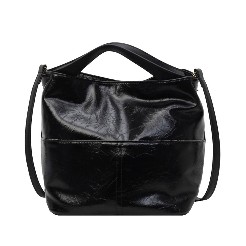 Simple Monochromatic PU Handbags for Women Large Capacity Versatile Fashionable Pendular Shoulder Bags