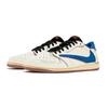 Travis Scott X Jordan Air Jordan 1 Low Top Vintage Basketball Shoes Unisex Blue White DZ4137-700(Team1490-)
