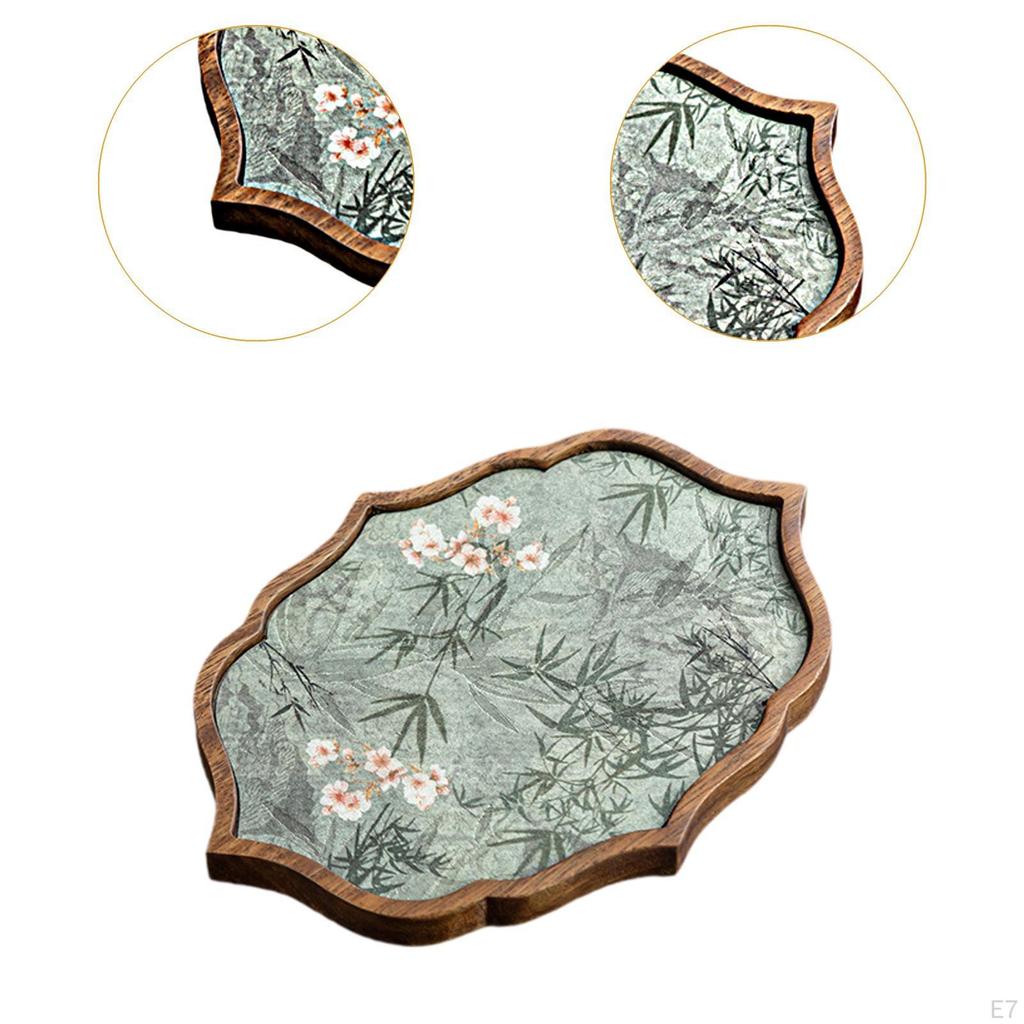Tea Tray Gongfu Table Chinese Kung Fu Decorative Jewelry Organizer Serving Platter for