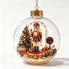 Leuchtende Weihnachtsgeschichte Ornamente 8x8cm Kunststoff Weihnachtsbaum Hängekugel mit Aufhängeseil Festlicher Anhänger Dekor für Weihnachtsbaum