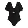 Costume da bagno intero nero alla moda 2023 con design sexy a spalline sottili