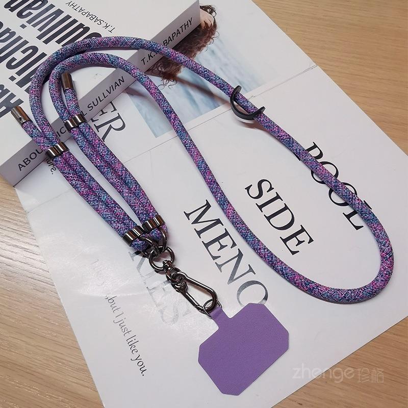 Cross-body Halter Neck Dual-purpose Adjustable Back Mobile Phone Lanyard Women's Ins Outdoor Travel Mountain Climbing Mobile Phone Lanyard Long Style
