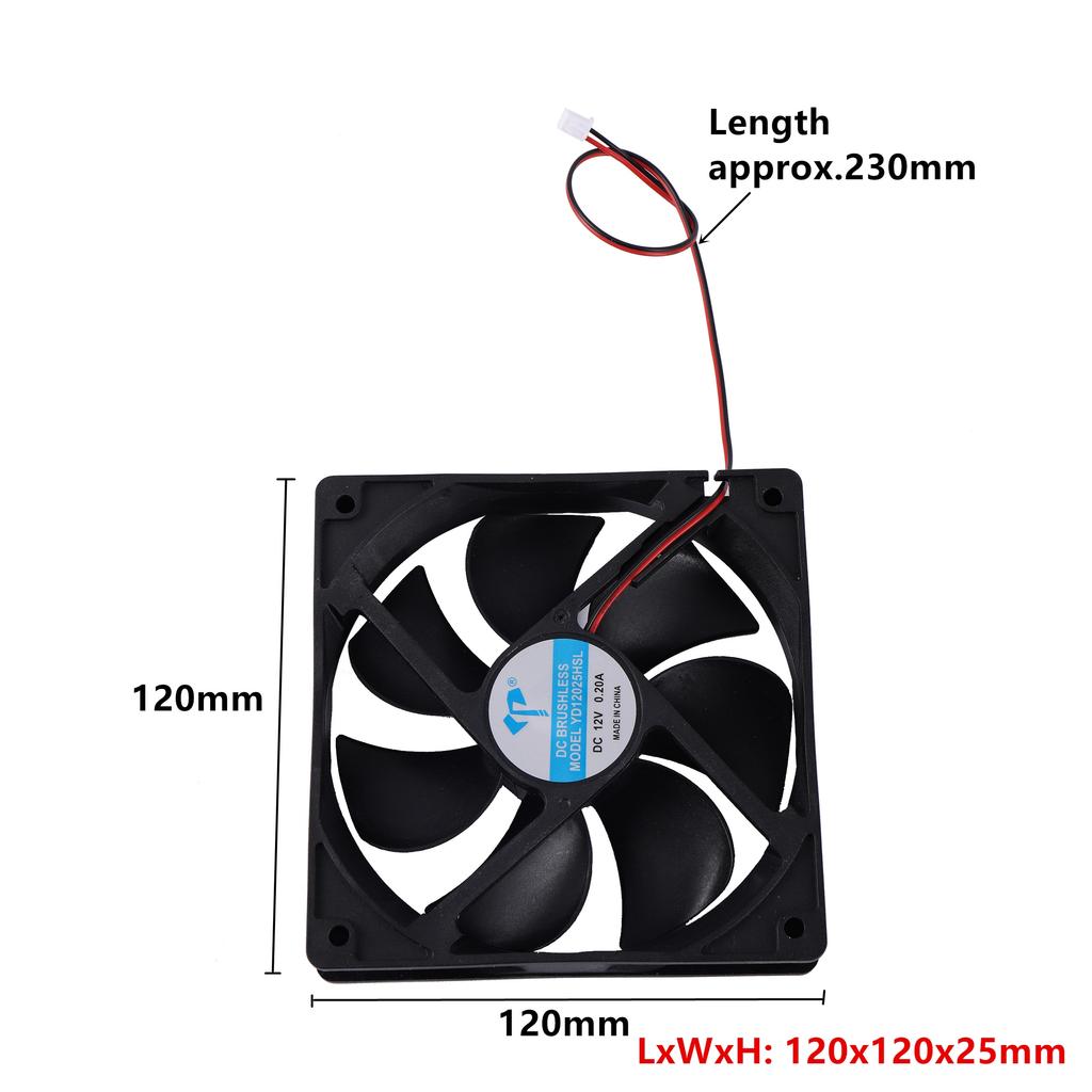 Two Lines 12V 0.15A/0.20A Industrial Cooling Fans Cooling Industrial Incubator Fan Exhaust 40-92-120Mm with DC Brushless Fan Tool
