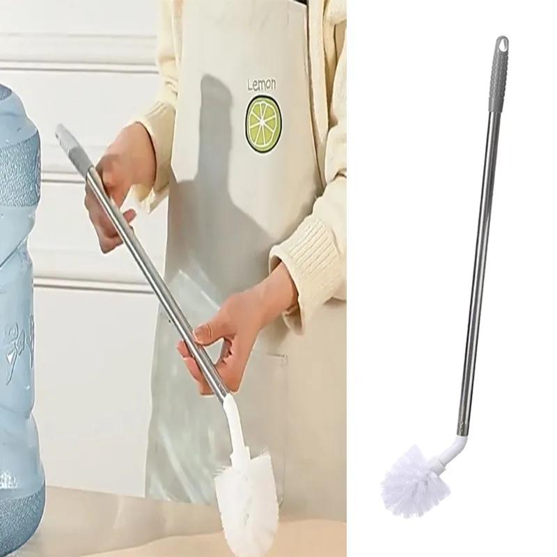 Bucket Brush Brush L-shaped Cleaning Brush Stainless Steel Handle Suitable for Hanging Water Bottle Cleaning Products Plastic