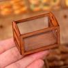 Mini Iron Mesh Wooden Frame Storage Box Storage Box Doll House Decoration Toy Miniature