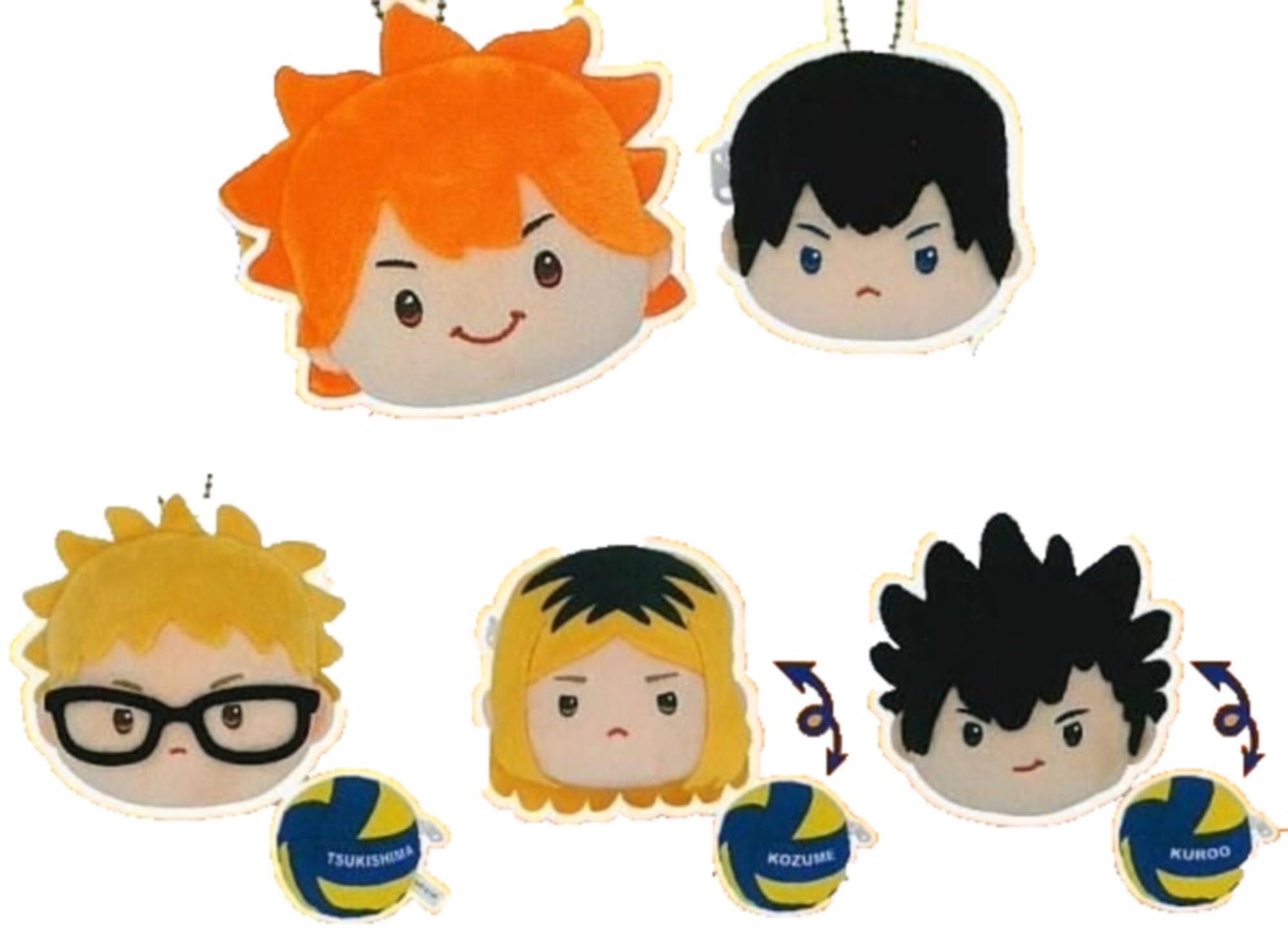 

K2 Station Haikyu!! Reversible Plush Toy x Complete Set of 5, Full Set, Gachapon Capsule Toy