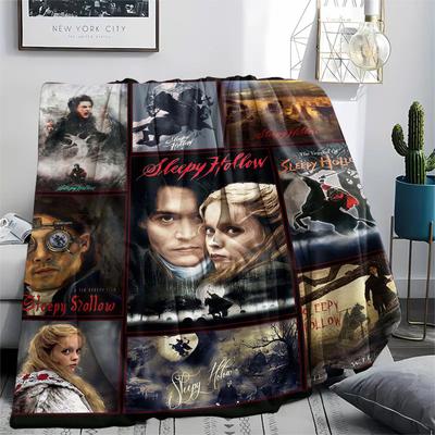 1 Stück Film-Puzzle-Print Flanelldecke, Hohe Qualität, Bequem für alle Jahreszeiten, Heimdekoration, Wärme und Komfort, Perfekt für Geschenke
