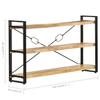 3 Shelf Bookshelf 140 X 30 X 80 Cm Solid Mango Wood