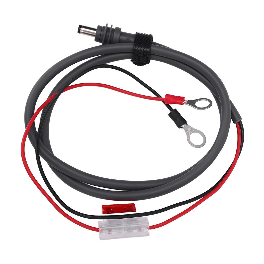 O Ring DC Charging Cable 18AWG Red Black Parallel O Ring DC Power Cable with Fuse for Off Grid RV Boat 2m 6.6ft