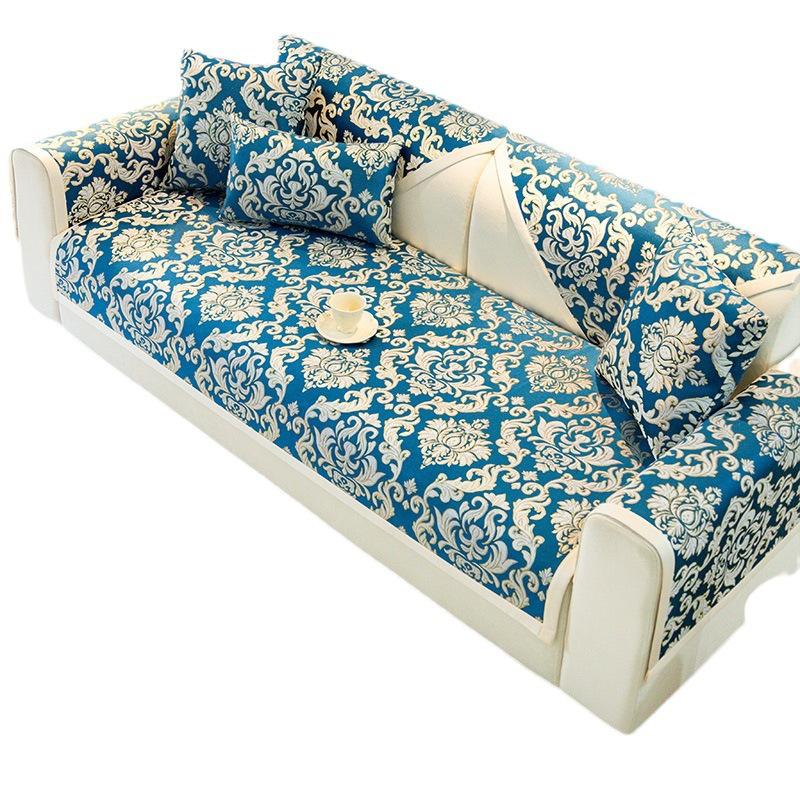 Housse de canapé en chenille de haute qualité en jacquard tendance, serviette de canapé brodée de luxe, housses de canapé antidérapantes chinoises pour salon