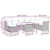 VidaXL Salon de jardin 9 pcs avec coussins gris résine tressée 3325347