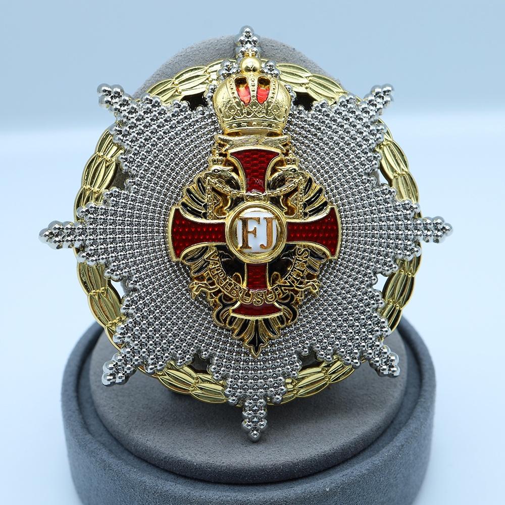 Exquisite Replica Austro Hungarian Breast Star Order of Franz Joseph WWI Imperial Austria Honor Medal Military Souvenir Gift
