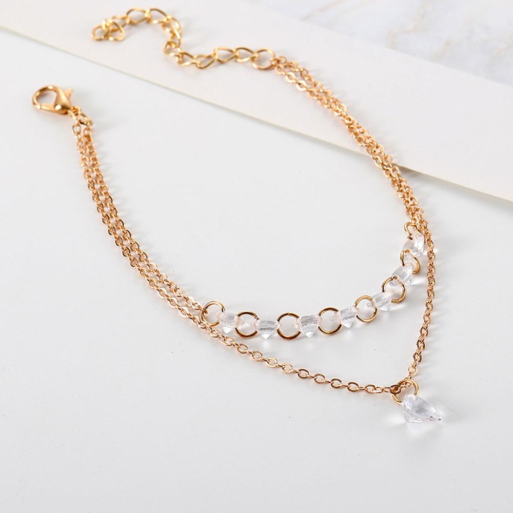 2024 New Fashion Simple Color Gold Femmes Cristal Multicouche Bracelet for Women Girl Jewelry Gifts