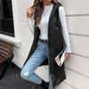 Heißer Verkauf E Damen Mittellange und Lange Weste Große Rauten Kapuzen Ärmellose Jacke Damen Oberbekleidung