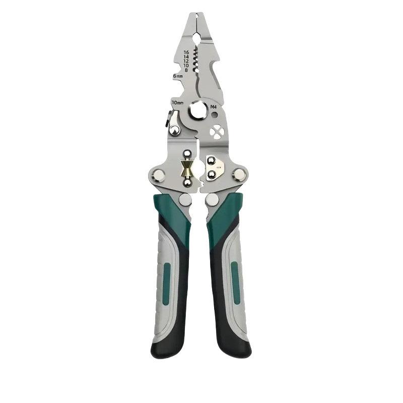 1pcs Electrician Specific Foldable Multifunctional Wire Stripping Pliers 12 in 1 Cutting and Winding Wire Splitting Pliers